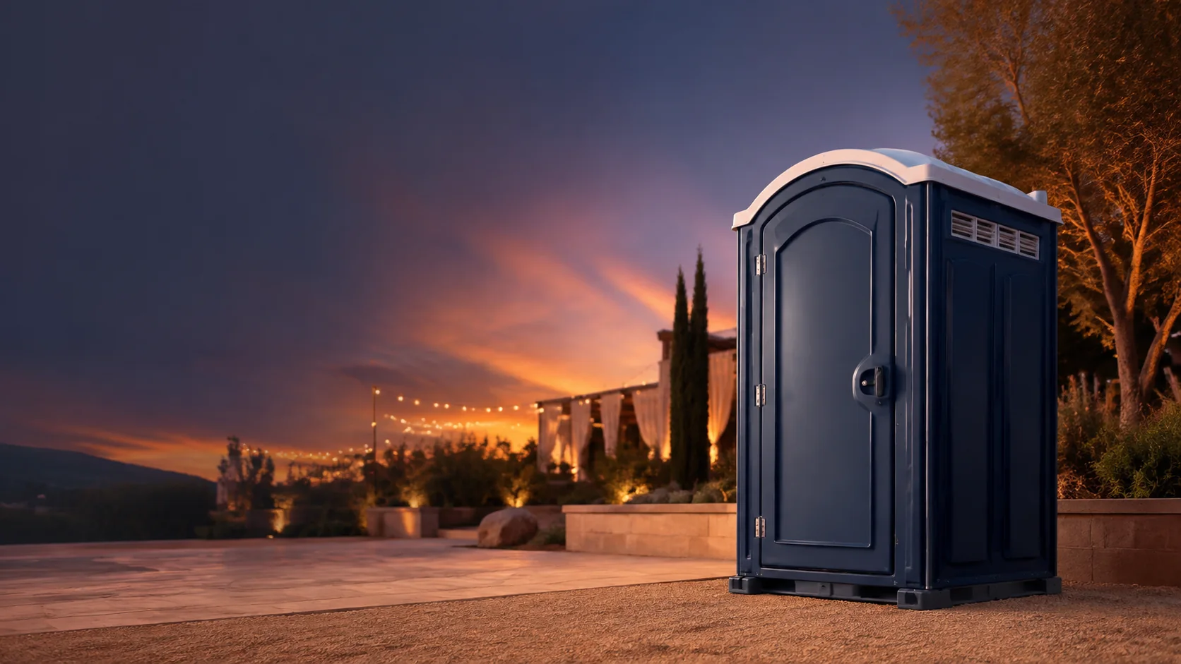 Portable restroom shown for rental planning in Spanish Fork, UT